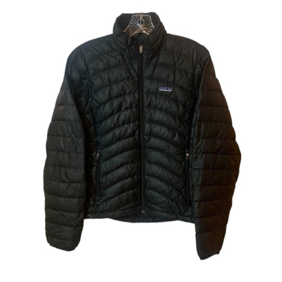 Patagonia Down Sweater Jacket Black Goose Insulated Puffer XS - Picture 1 of 11